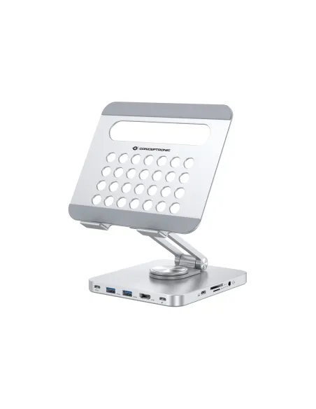 Conceptronic DONN26G mueble y soporte para dispositivo multimedia Plata Tableta Carro para administración de tabletas