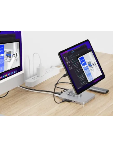 Conceptronic DONN26G mueble y soporte para dispositivo multimedia Plata Tableta Carro para administración de tabletas