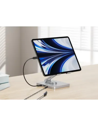 Conceptronic DONN26G mueble y soporte para dispositivo multimedia Plata Tableta Carro para administración de tabletas