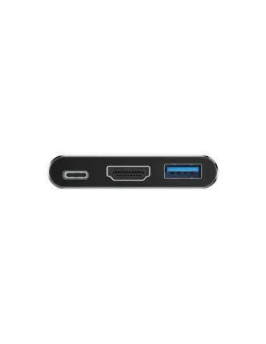 Conceptronic DONN18G base para portátil y replicador de puertos Alámbrico USB 3.2 Gen 1 (3.1 Gen 1) Type-C Gris
