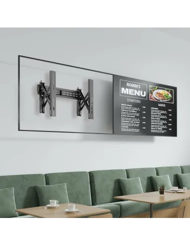 AISENS Soporte para Videowall Nivelable y Función Pop-Out para Tv 70Kg de 37-70, Negro