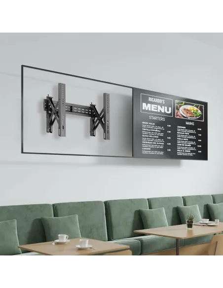 AISENS Soporte para Videowall Nivelable y Función Pop-Out para Tv 70Kg de 37-70, Negro