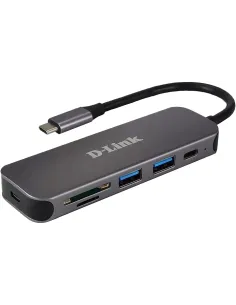 D-Link DUB-2325 base para portátil y replicador de puertos USB Tipo C Gris