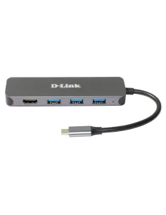 D-Link DUB-2333 base para portátil y replicador de puertos Alámbrico USB Tipo C Gris 2