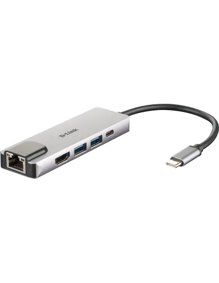 D-Link DUB-M520 base para portátil y replicador de puertos Alámbrico Thunderbolt 3 Aluminio