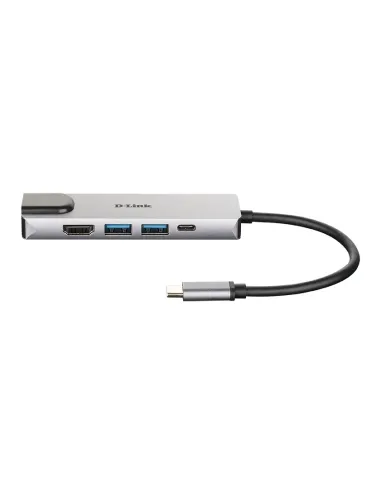 D-Link DUB-M520 base para portátil y replicador de puertos Alámbrico Thunderbolt 3 Aluminio