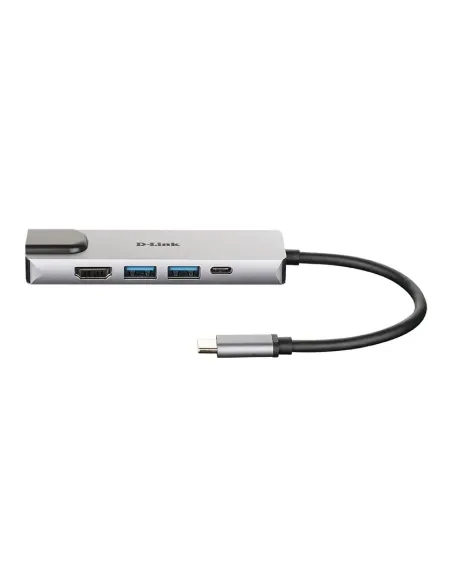 D-Link DUB-M520 base para portátil y replicador de puertos Alámbrico Thunderbolt 3 Aluminio