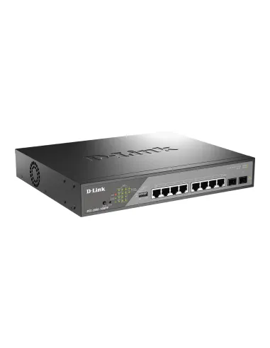 D-Link DSS-200G-10MPP switch Gestionado L2 Gigabit Ethernet (10 100 1000) Energía sobre Ethernet (PoE) 1U Negro, Gris