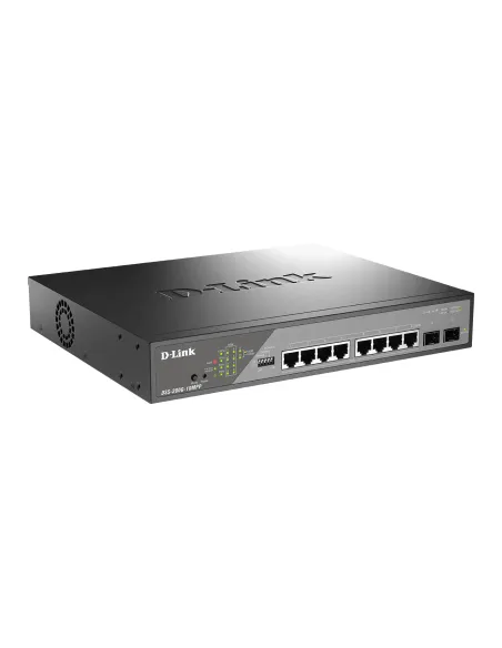 D-Link DSS-200G-10MPP switch Gestionado L2 Gigabit Ethernet (10 100 1000) Energía sobre Ethernet (PoE) 1U Negro, Gris