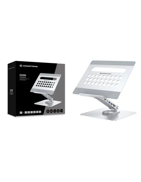 Conceptronic DONN27G soporte para ordenador portátil Plata