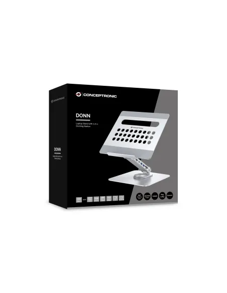 Conceptronic DONN27G soporte para ordenador portátil Plata