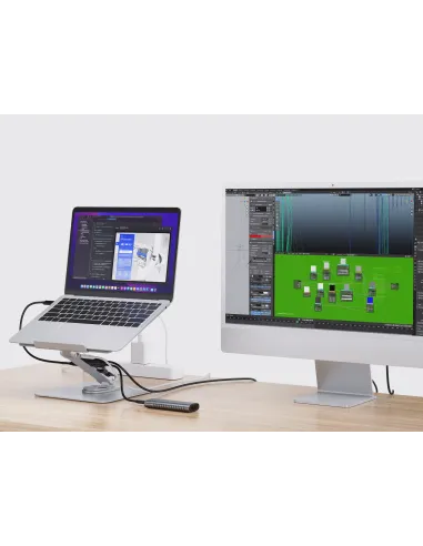 Conceptronic DONN27G soporte para ordenador portátil Plata