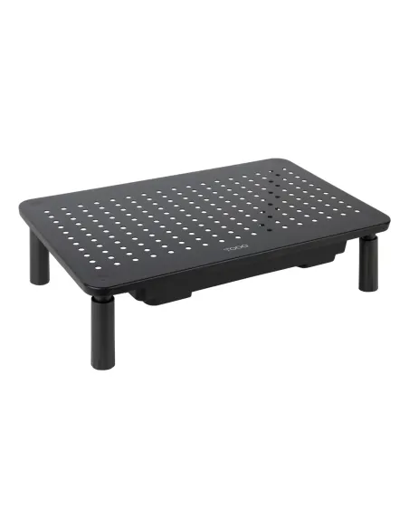 TooQ Soporte Elevador Multiusos para Monitor Portátil, Negro