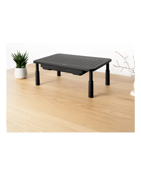 TooQ Soporte Elevador Multiusos para Monitor Portátil, Negro