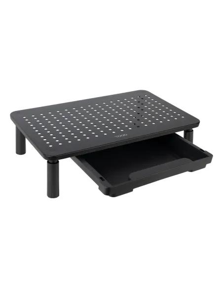 TooQ Soporte Elevador Multiusos para Monitor Portátil, Negro