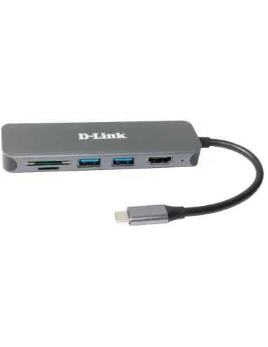 D-Link DUB-2327 base para portátil y replicador de puertos Alámbrico USB Tipo C Gris