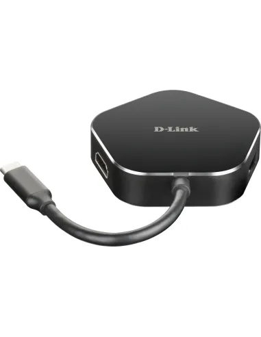 D-Link DUB-M420 base para portátil y replicador de puertos Alámbrico Thunderbolt 3 Aluminio, Negro