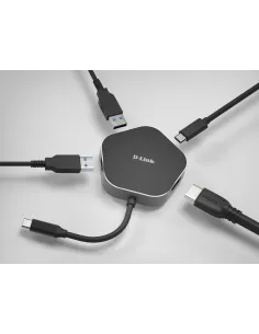 D-Link DUB-M420 base para portátil y replicador de puertos Alámbrico Thunderbolt 3 Aluminio, Negro 2