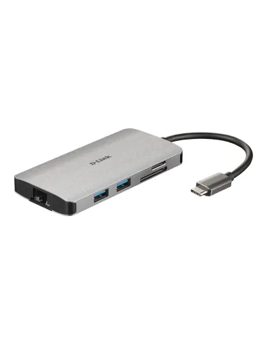 D-Link DUB-M810 base para portátil y replicador de puertos Alámbrico USB 3.2 Gen 1 (3.1 Gen 1) Type-C Aluminio