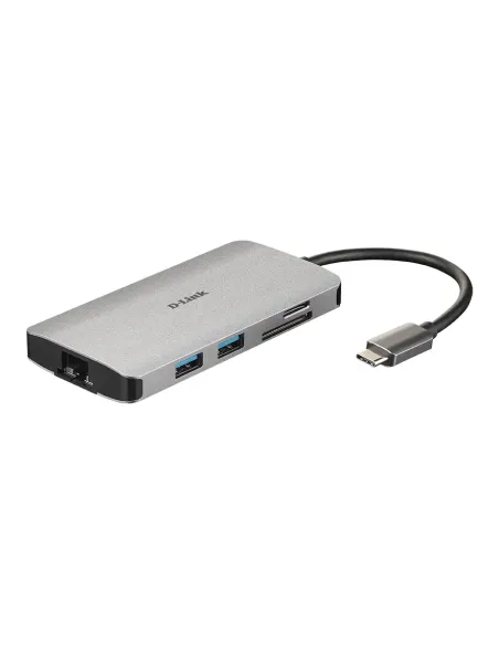 D-Link DUB-M810 base para portátil y replicador de puertos Alámbrico USB 3.2 Gen 1 (3.1 Gen 1) Type-C Aluminio