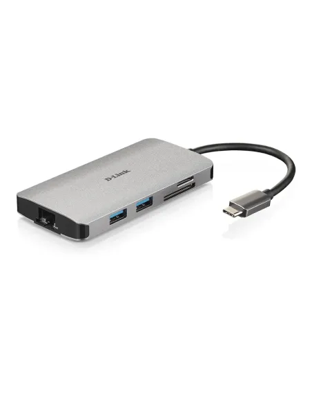 D-Link DUB-M810 base para portátil y replicador de puertos Alámbrico USB 3.2 Gen 1 (3.1 Gen 1) Type-C Aluminio