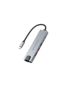Conceptronic DONN29G base para portátil y replicador de puertos Alámbrico USB 3.2 Gen 2 (3.1 Gen 2) Type-C Gris