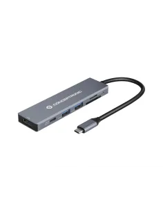 Conceptronic DONN23G base para portátil y replicador de puertos Alámbrico USB 3.2 Gen 1 (3.1 Gen 1) Type-C Gris 2