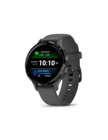 Garmin venu 3s reloj smartwatch 41mm bisel acero inoxidable gris con caja y correa de silicona gris