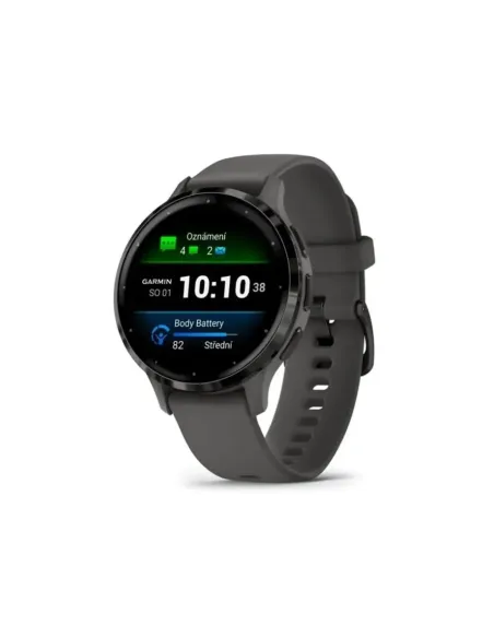 Garmin venu 3s reloj smartwatch 41mm bisel acero inoxidable gris con caja y correa de silicona gris