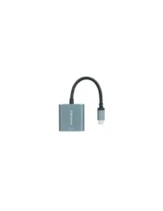 Cable Conversor Nanocable 10.16.4103-G/ USB Tipo-C Macho - DVI-D (24+1) Hembra/ 15cm/ Gris