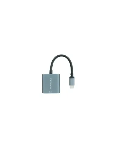 Cable Conversor Nanocable 10.16.4103-G/ USB Tipo-C Macho - DVI-D (24+1) Hembra/ 15cm/ Gris