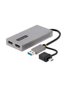 Adaptador usb 3.0 - usb tipo c a 2x hdmi startech macho - hembra -  gris