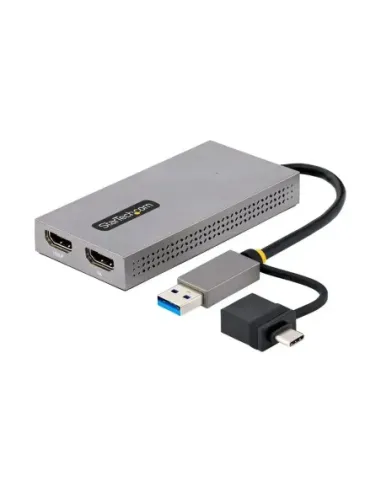 Adaptador usb 3.0 - usb tipo c a 2x hdmi startech macho - hembra -  gris