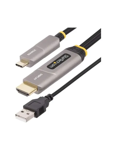 Cable usb tipo c a hdmi - usb tipo a startech 9.15m -  macho - macho -  negro