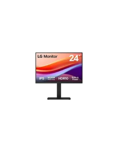 Monitor Profesional LG 24BA55W-B 24"/ WUXGA/ Multimedia/ Regulable en altura/ Negro