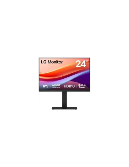 Monitor Profesional LG 24BA55W-B 24"/ WUXGA/ Multimedia/ Regulable en altura/ Negro