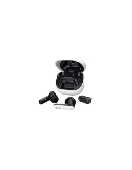 Auriculares Bluetooth Trust GXT 409 Oxxie 25478 con estuche de carga/ Autonomía 7h/ Blanco y Negro