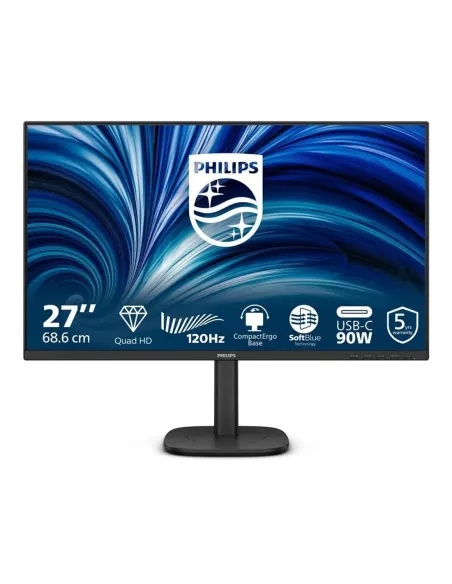 Monitor led 27 pulgadas philips 27b2u3601 - 00 ips -  qhd -  dp -  hdmi -  120hz -  4ms -  vesa 100x100