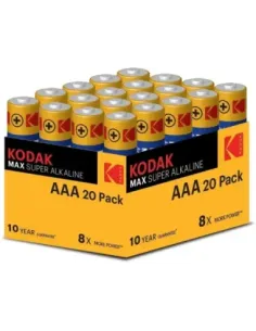 Blister pilas kodak alcalina max aaa lr3  blister 20 pilas