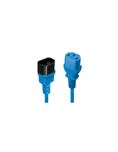 Lindy 30470 cable de transmisión Azul 0,5 m C14 acoplador C13 acoplador