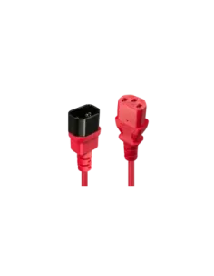 Lindy 30477 cable de transmisión Negro, Rojo 1 m C14 acoplador C13 acoplador