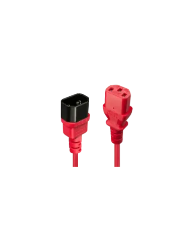 Lindy 30477 cable de transmisión Negro, Rojo 1 m C14 acoplador C13 acoplador