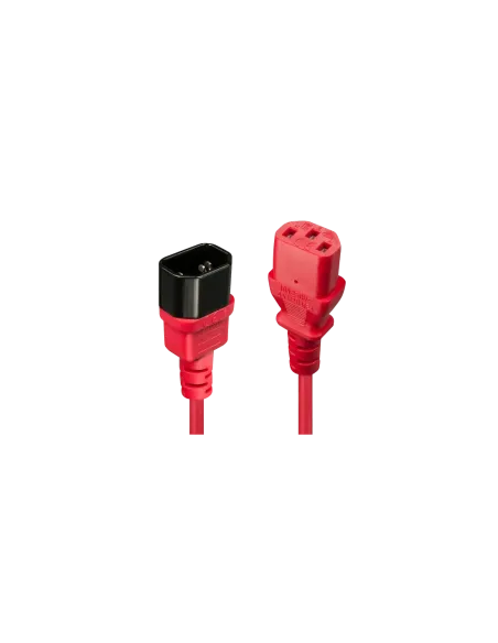 Lindy 30477 cable de transmisión Negro, Rojo 1 m C14 acoplador C13 acoplador