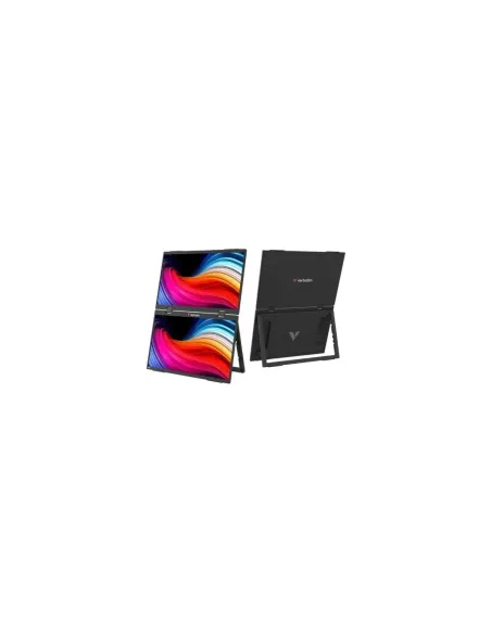 Monitor Portátil Táctil Verbatim Duo Essentials 15.6" + 15.6"/ Full HD/ Multimedia/ Negro