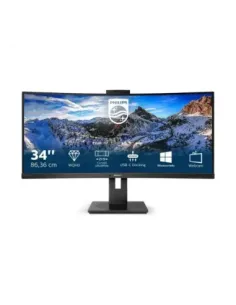 Monitor led 34 pulgadas philips p line 346p1crh - 00 curvo -  va -  dp -  hdmi -  100hz -  4ms -  vesa 100x100 -  webcam