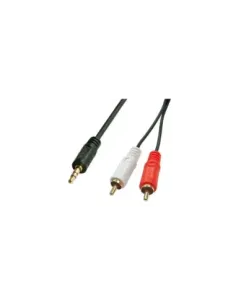 Lindy 35680 cable de audio 1 m 3,5mm 2 x RCA Negro