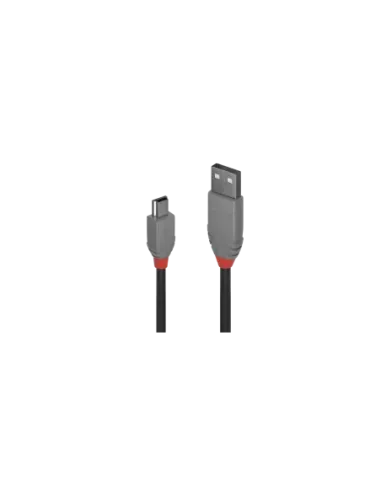Lindy 36723 cable USB USB 2.0 2 m USB A Mini-USB B Negro, Gris