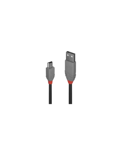 Lindy 36725 cable USB USB 2.0 5 m USB A Mini-USB B Negro