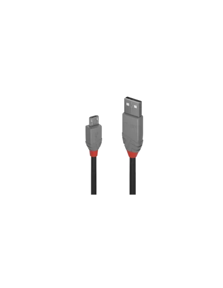 Lindy 36735 cable USB USB 2.0 5 m USB A Micro-USB B Negro, Gris