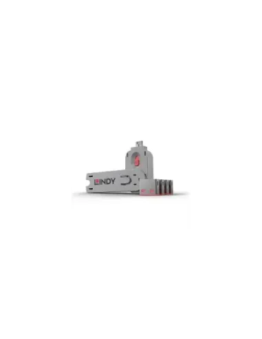 Lindy 40450 bloqueador de puerto Bloqueador de puerto + clave USB tipo A Rosa Acrilonitrilo butadieno estireno (ABS) 5 pieza(s)